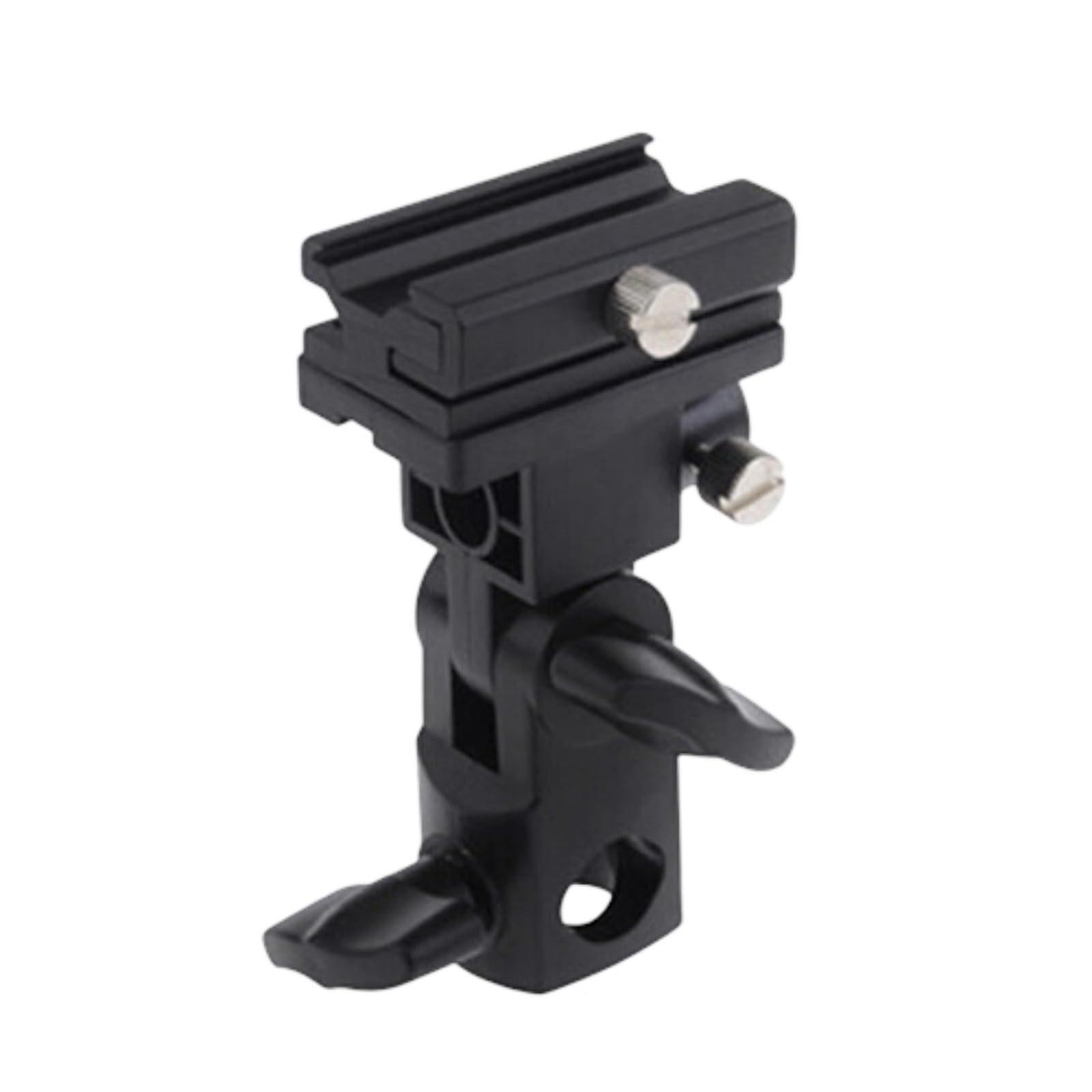 Easy Adjustable Camera Flashing Holder Bracket 180 Degree Rotate and Locking Screw for Photography Lighting Accessories B Mount Hot Shoe Mount Umbrella Holder Speedlite