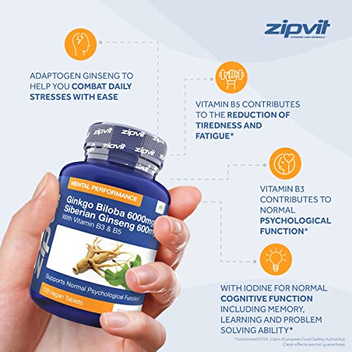 Ginkgo-Biloba-and-Siberian-Ginseng-Standardised-Ginkgo-6000mg-and-Ginseng-600mg-with-Vitamins-B3-and-B5-120-Vegan-Tablets-4-Months-Supply
