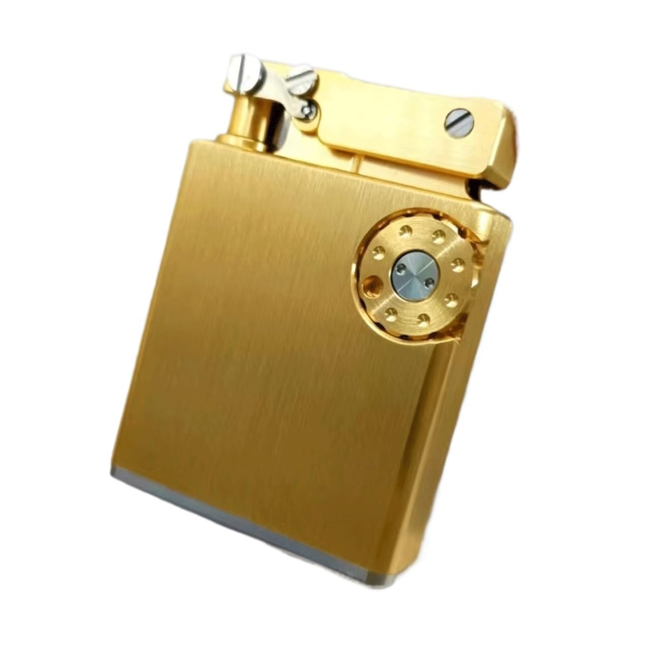 Brass Mechanical Kerosene high-end Lighter Mechanical Linkage Ignition Classic Open Flame refillable Fuel Suitable for Collection for Business