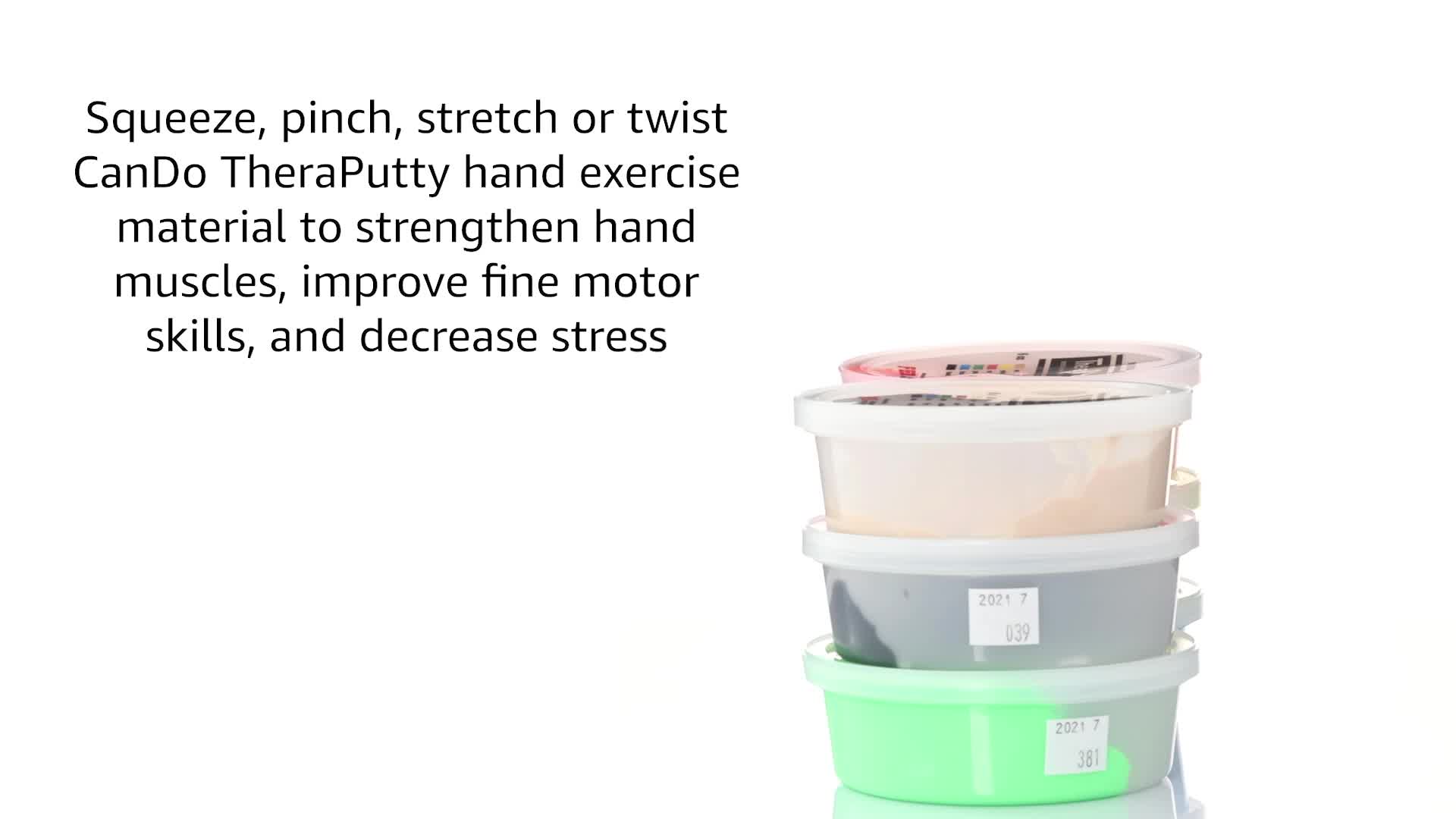 CanDo TheraPutty Standard 4oz Blue Firm Hand Exercise Putty For Rehabilitation, Exercises, Hand