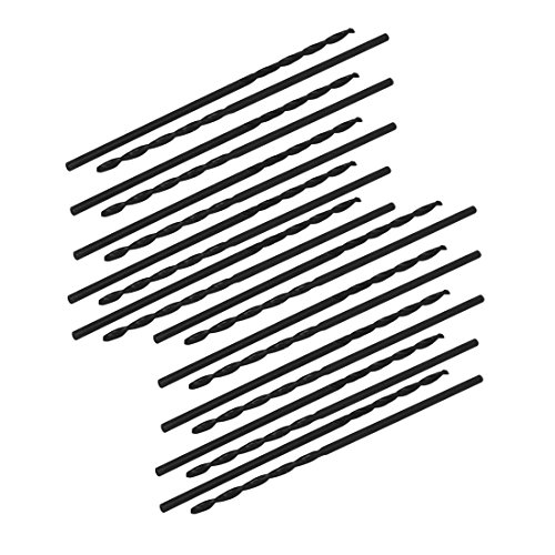 Aexit 1.9mm Dia Tool holder 46mm Long Titanium Plated 2-Flute Straight drill hole Twist Drill Bit 20pcs Model:53as464qo697