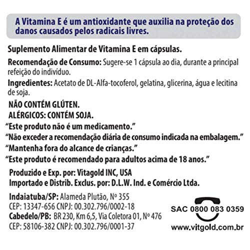 Vitamina E 1000ui Vigold 50 cápsulas