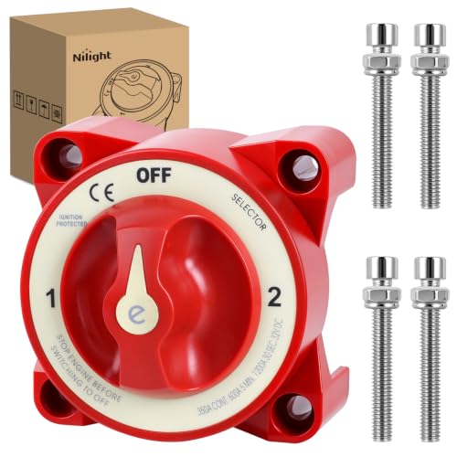 Nilight Battery Disconnect Switch 350A 32V DC 1-2-OFF