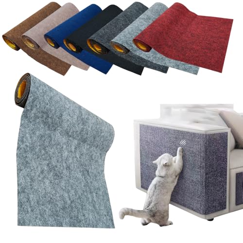 Genérico Protetor para Móveis Carpete Arranhador Adesivo (Cinza, 50cm x 2 Metros) para Gatos