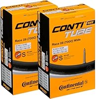 Continental Unisex Race Tube Wide 28\ Innenschlauch, Schwarz, [25-622->32-630]