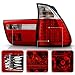 ACANII - For 2000-2006 BMW X5 E53 Red Clear LED Tail Lights Brake Lamps Pair Set Replacement Driver & Passenger Side