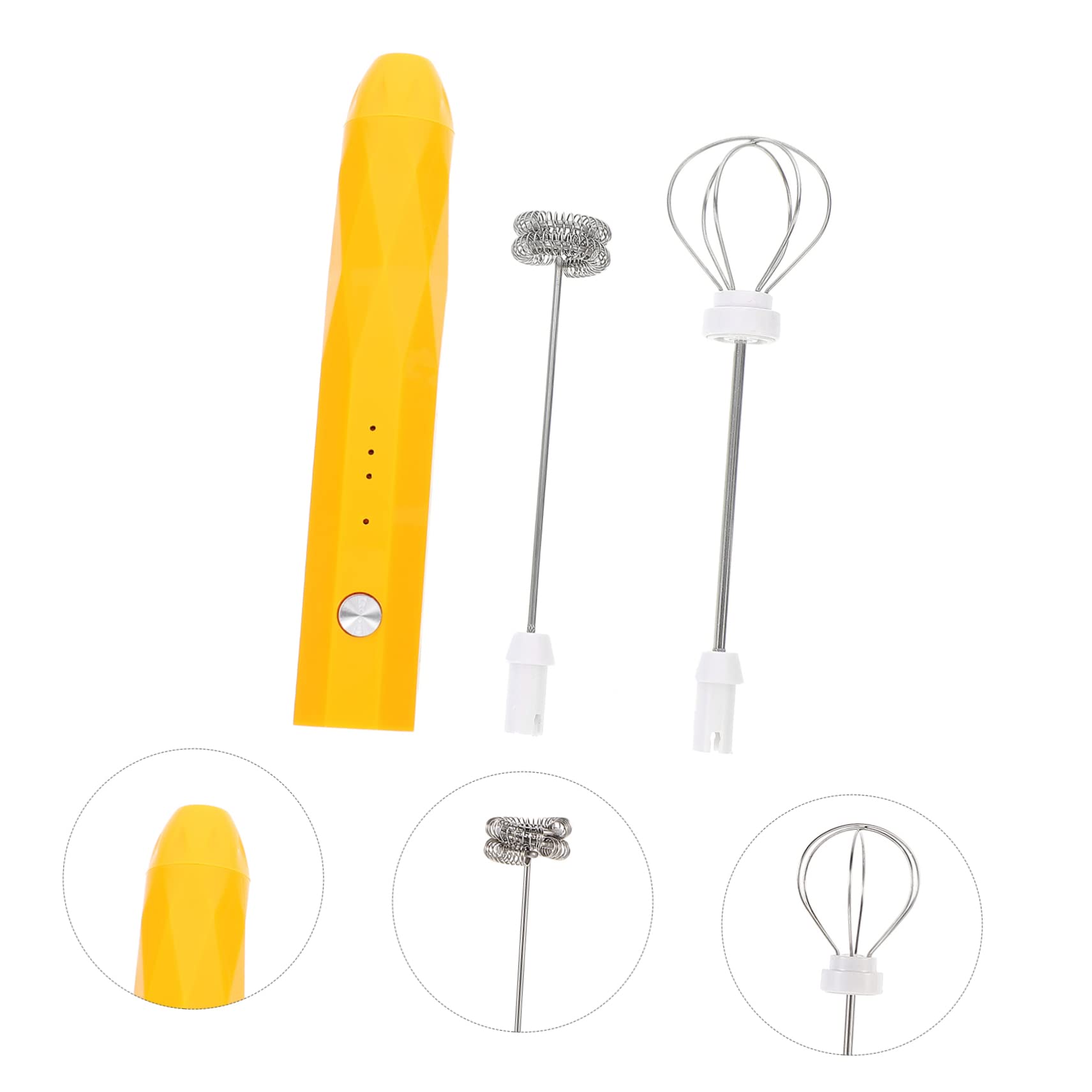 Batidor Eléctrico Portátil para Leche y Huevos Cabezal de Acero Inoxidable, Fácil de Transportar, Adecuado para Uso en Casa y Picnics al Aire Libre