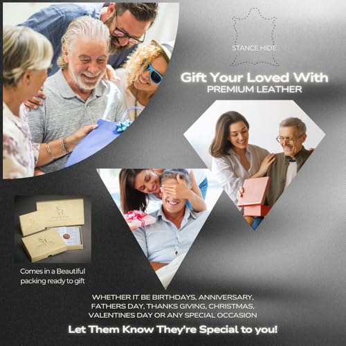 Leather Wallet for Men | Hand-crafted Bifold Top Grain Buffalo Leather Dark Brown Wallet with Center Card Holder Extra Capacity, Photo ID, Multiple Card Slots | Gift for Him4