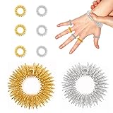 【Función poderosa】: estos anillos de masaje de dedos pueden aliviar la anxietidad, aliviar el estrés, promover la circulación sanguínea de los dedos a un grado cercano, son geniales para darte energía y mejorar tu concentración.