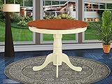 East West Furniture ANT-WHI-T Antique Dining Room Table-Cherry Table Top Surface and Buttermilk...