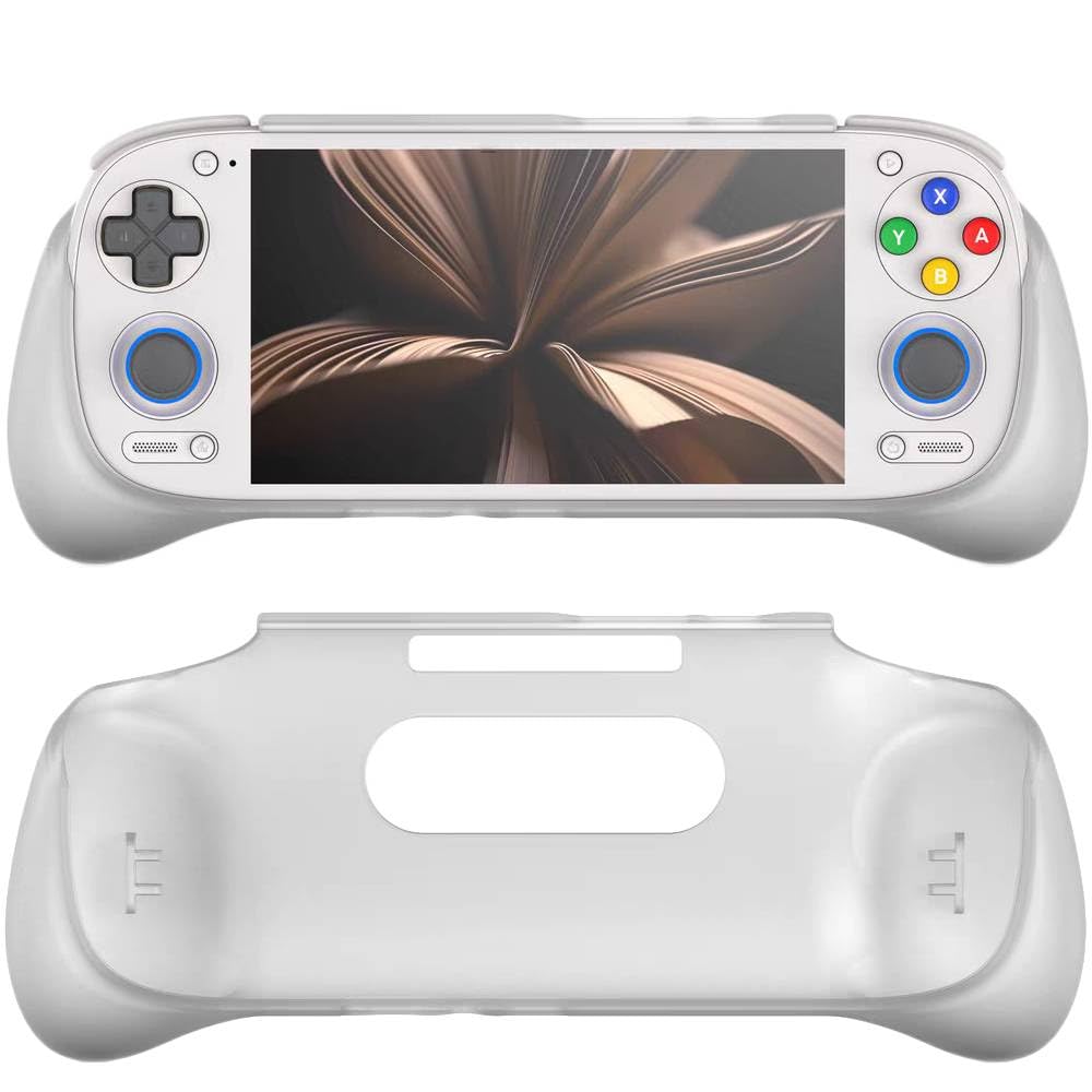 Futerał do Retroid Pocket 5, zestaw akcesoriów 3 w 1 zawiera torbę do przechowywania konsoli do gier, pokrowiec ochronny z TPU i ochraniacz ekranu ze szkła hartowanego (biały)