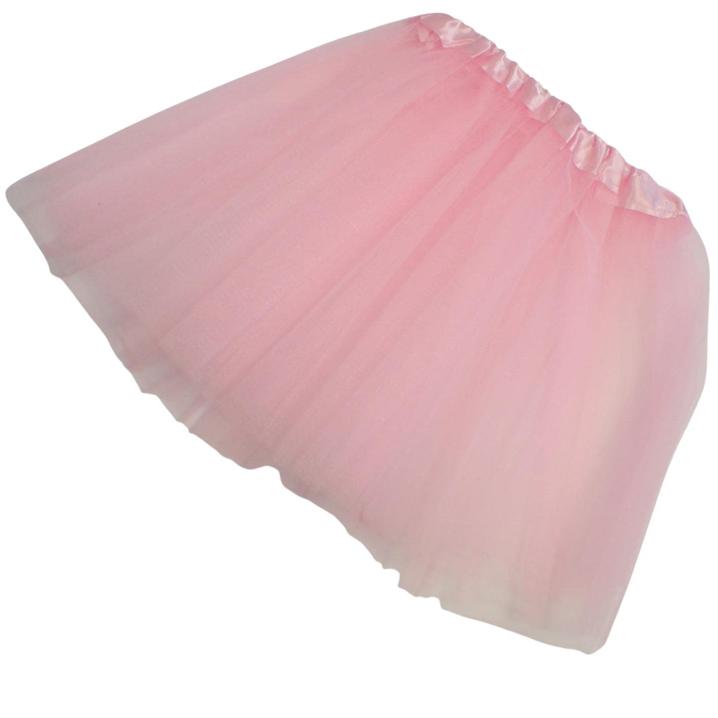 Topkids Accessories Pretty Pink TuTu's for Girls, Kids Tutu Skirt, Ballet or Princess Costume Tutu, Girls Tulle Skirt, Costumes Skirts & Tutus, Sparkles Underskirt (Plain Pink)