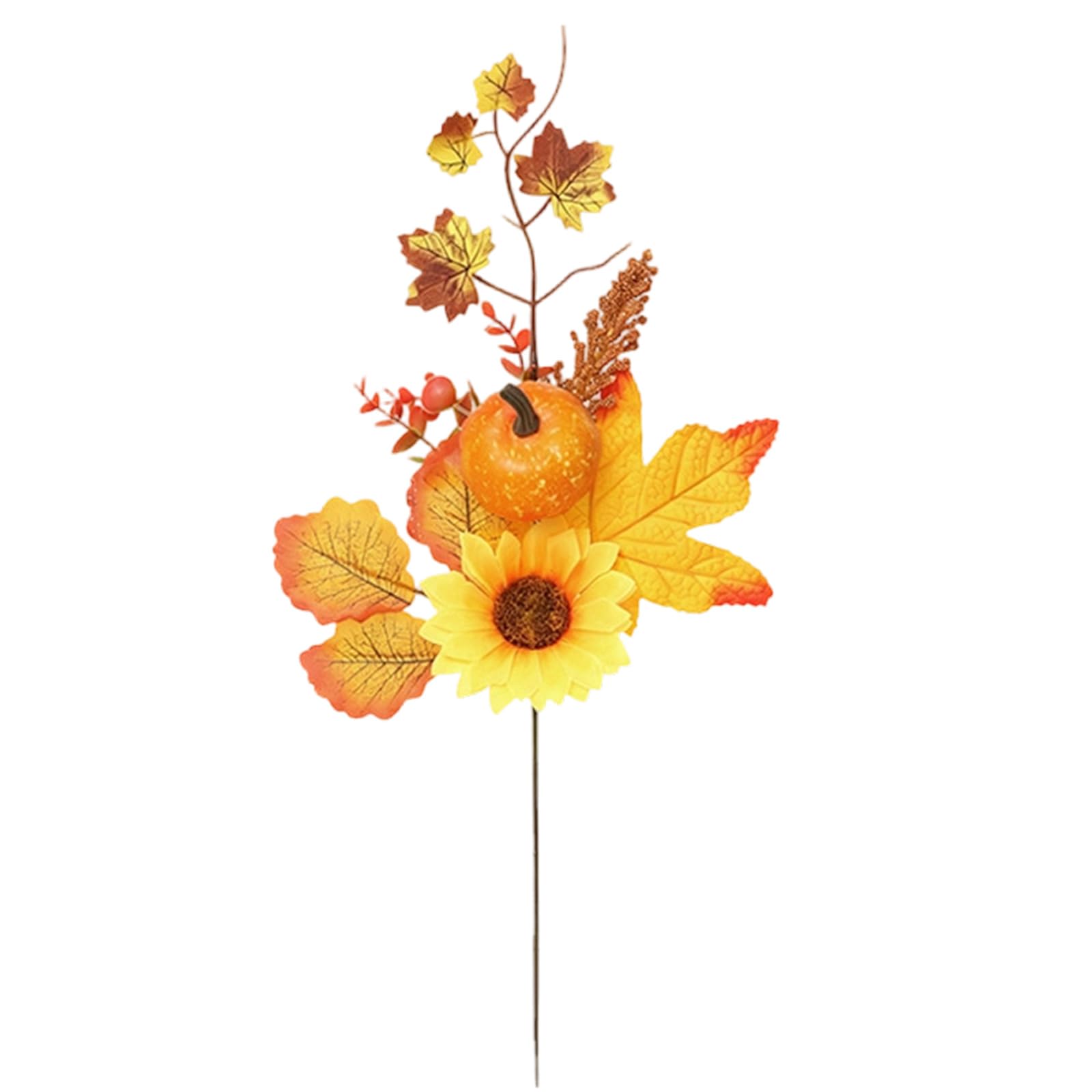 Tfaoys D Artificial Fall Floral Pick 1 Piece, Artificial Foam Autumn Arrangement Ecoration For Table Centerpiece Home Party Ecor Autumn Ecorative Flower Pick Fall Centerpiece Thanksgiving Table Ecoration