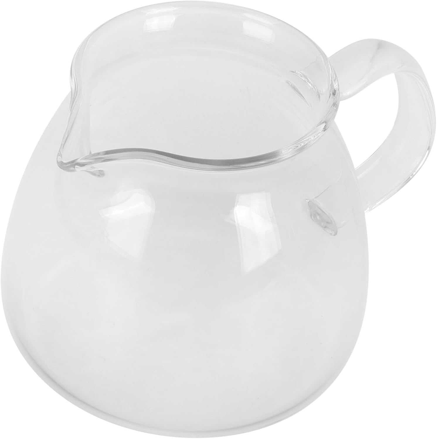 Mikinona Glass Coffee Pot Server Clear Beverage Pitcher with Handle for Cold Brew Tea and Coffee Sharing Stylish Glass Jug for Home Use
