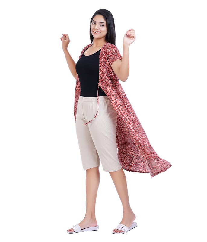 Image of MENMAII Wrap Dress [Size - L- 4XL ] - Full Open Multipurpose Night Gown -a Kind of Adaptive Clothing with Pocket for Women