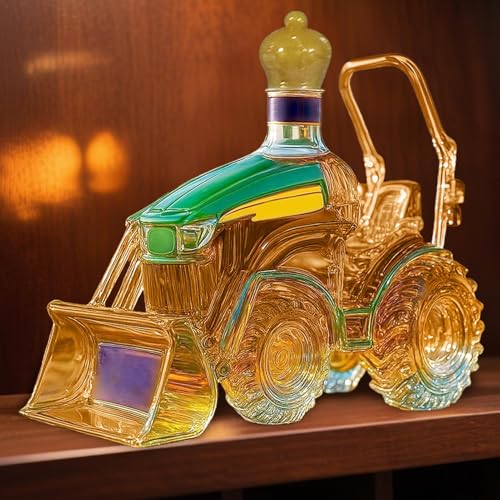 Botella de whisky con forma de tractor 3D, el regalo divertido ideal para amantes del vino 4