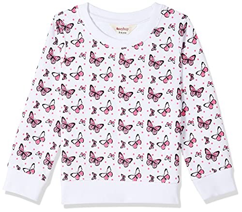 Image of Easybuy Girls Regular Sweatshirt AU21DM06GX White 6Y