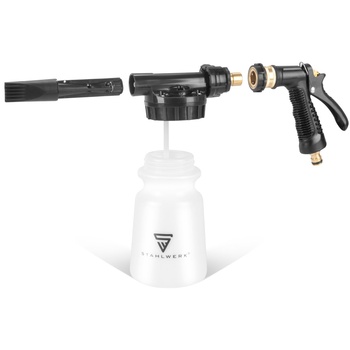 STAHLWERK Pistola de Espuma para Lavado de Coches RP-91 ST con Recipiente extraíble para el Producto de Limpieza | Pistola de Limpieza para la Limpieza Profesional | Limpiador de Coches Apto