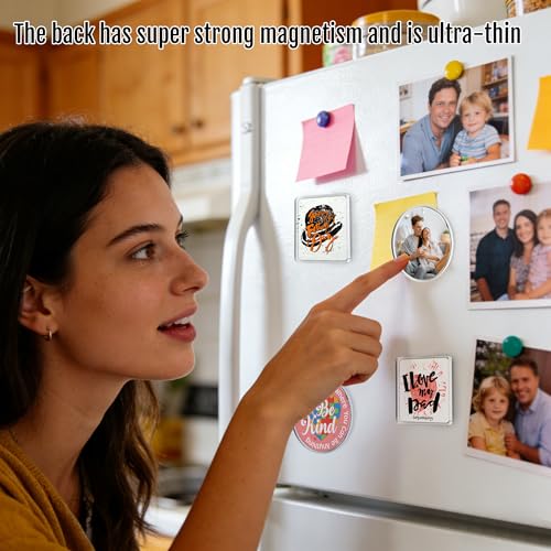 10 imanes personalizados para refrigerador en acrílico cuadrados miniatura 6