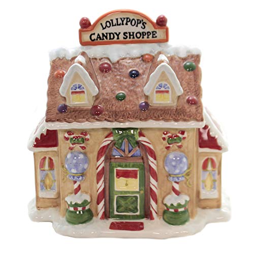 Cosmos Gifts Keramikdose mit Weihnachtsmann-Dorf, 21,6 cm