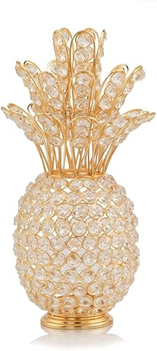 Miniatura 1 de Modern Day Accents 5707 Piña Cristal Piña Dorada, decoración del hogar, decoración de cocina, decoración de entrada, decoración de piña, regalos de