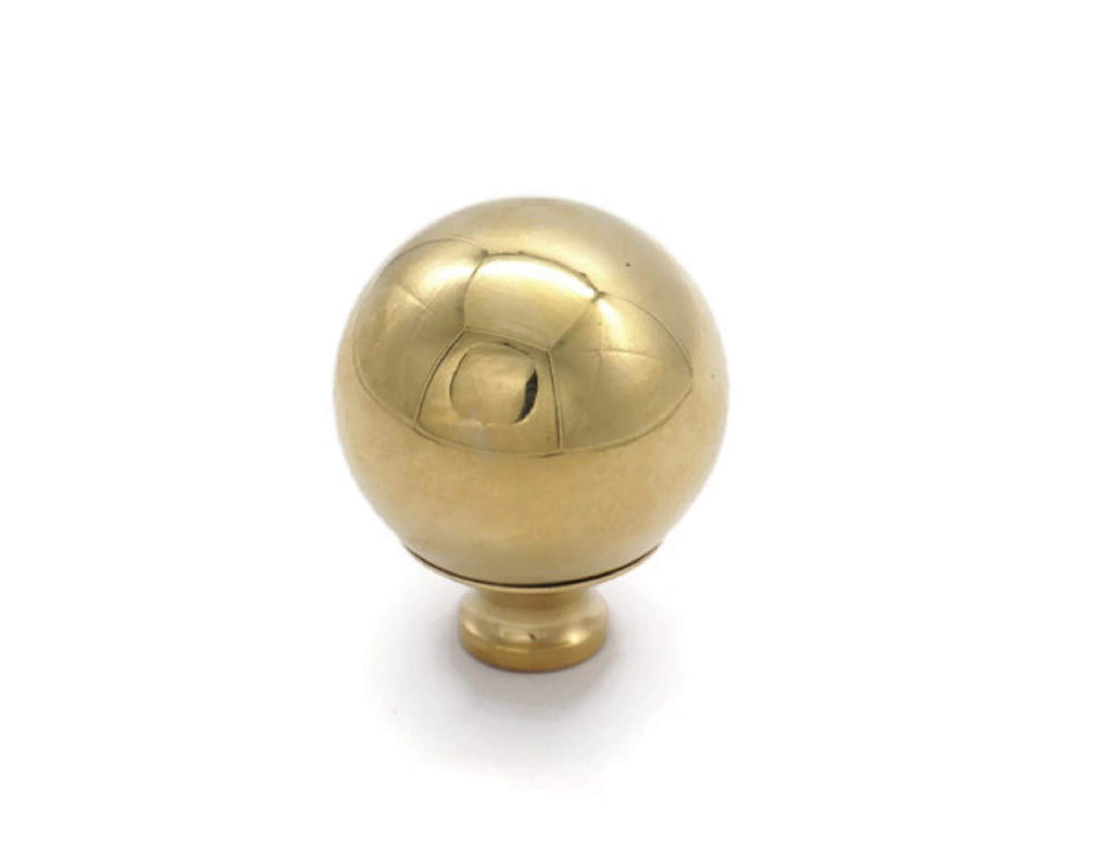 Restore Hardware Brass Bed Ball Finial Cannon Ball Frame Brass Bed Ball 2" Diameter X 2 1/2" High, 3/8" Thread