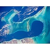 Dimensiones: 61 x 81 cm. Fine Art Prints Póster de la NASA de Las Islas Bahamas con Aguas cálidas de la NASA, tamaño Extragrande, impresión artística