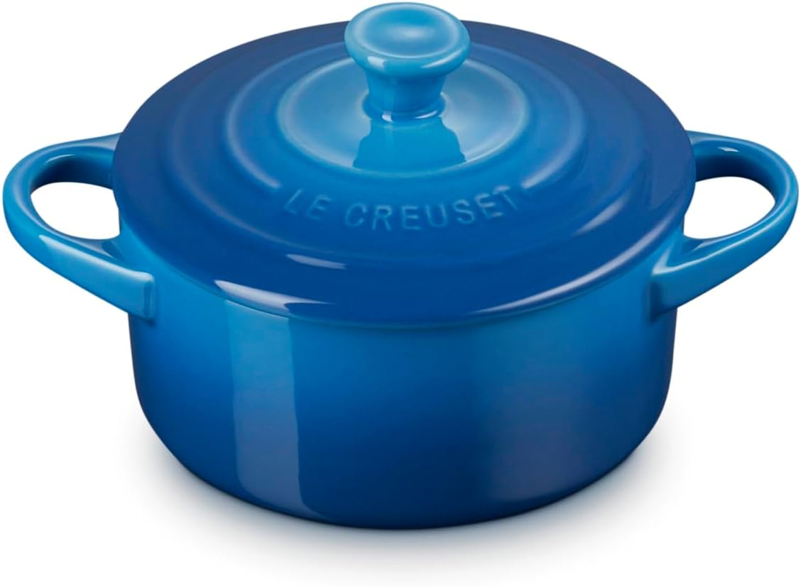 Le Creuset Stoneware Mini Round Cocotte, 14 oz., Marseille Marseille 14 Oz.