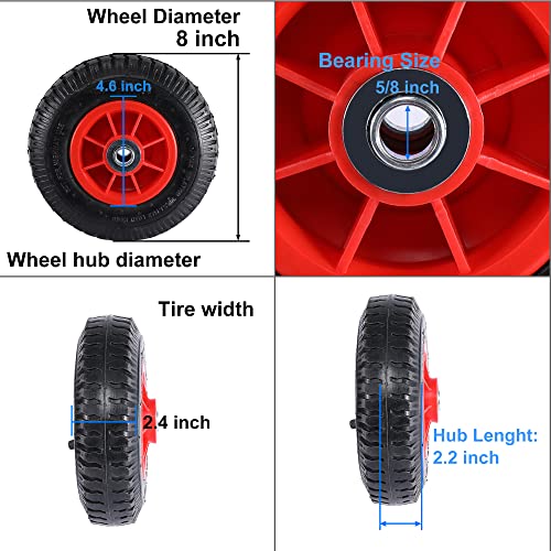 Heavy Duty Panel Dolly, Adjustable Door Dollys With Wheels, 2 8" Pneumatic Wheels 600Lbs Load Bearing For Drywall Sheet Heavy Appliance&Material Handling All Terrain Moving Cart Panel Dolly - Yellow #TOP3