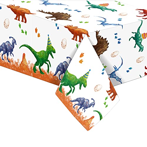Nappe Dinosaure Fournitures pour la Fête des Dinosaures pour Les Enfants Garçons Anniversaire Mariage Baby Shower Décoration, 2 Pack 51 '' x 87 '' Cover