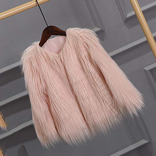 Faux Furry Warm Coat for Kids Girls Windproof Long Sleeve Crewneck Jackets Trendy Cute Clothes for Toddler Girls3