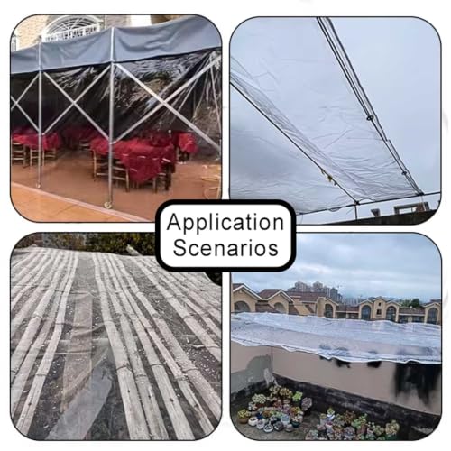 Lona Transparente 2.0x3.0 m con Ojales y Protección 8