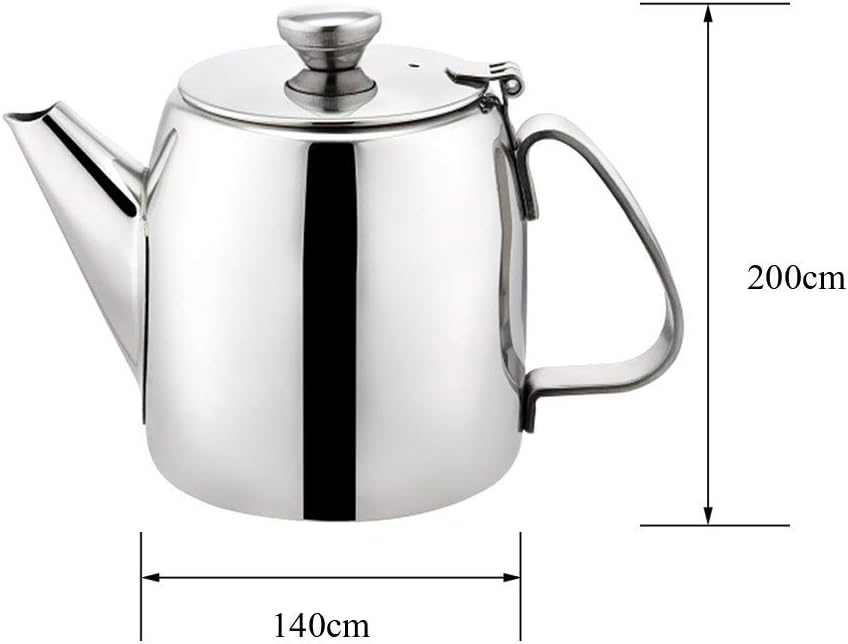 Stainless Steel Cold Water Juice Coffee Pot Teapot Jug Kettle Pitcher - Silver, 2.8L Silver 2.8L