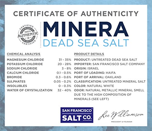 Minera Dead Sea Salt - 15 Lb. (Qty 3 X 5 Lb. Bags) Fine Grain #TOP5