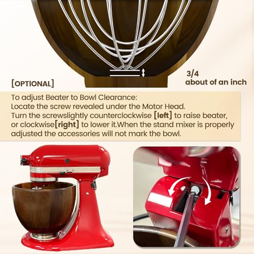 Tazón de mezcla de madera de nogal premium 5 QT miniatura 3