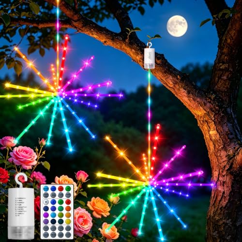 Linterna que funciona con pilas para exteriores con 448 LED decorativos en pack de 2