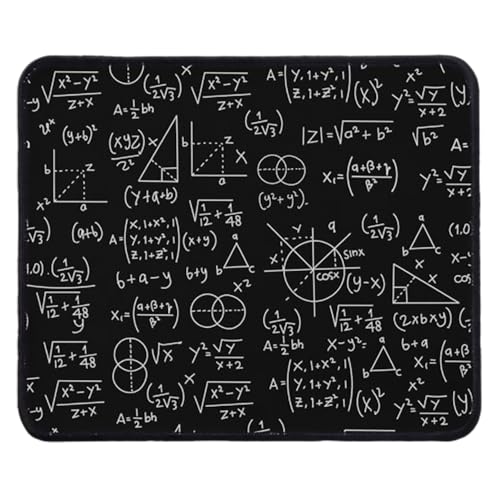 Mauspad mit mathematischen Formeln auf einer Tafel, inspirierende...