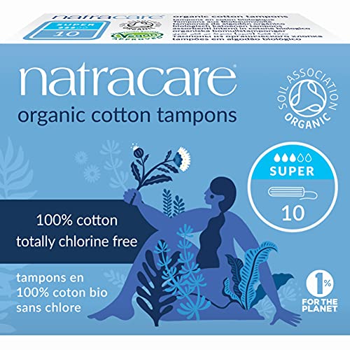 Natracare Organic Super Cotton Tampons - Pack of 10 Tampons