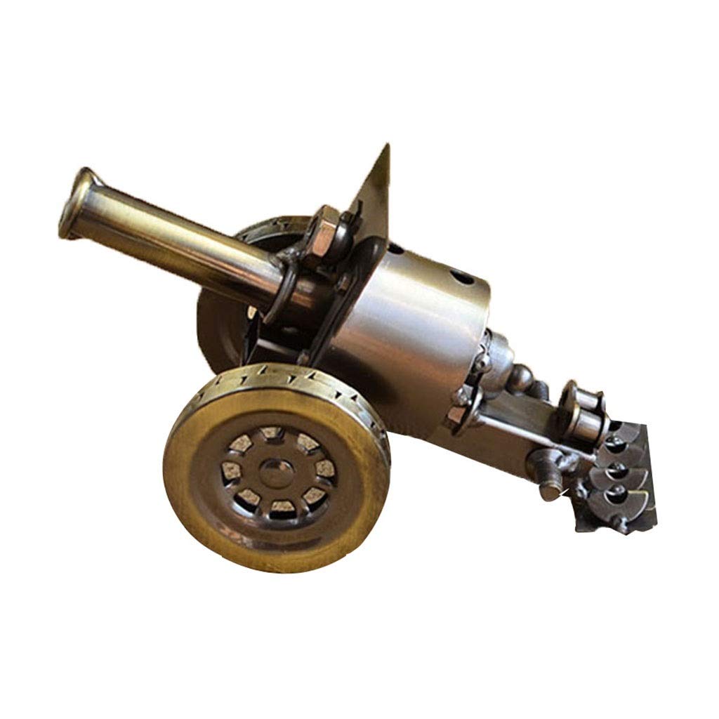 Musical Boxes & Figurines Simulation cannon counter decoration ornaments metal cannon model home crafts, the best gift (Color : Brass, Size : 18 * 13.5 * 15cm)