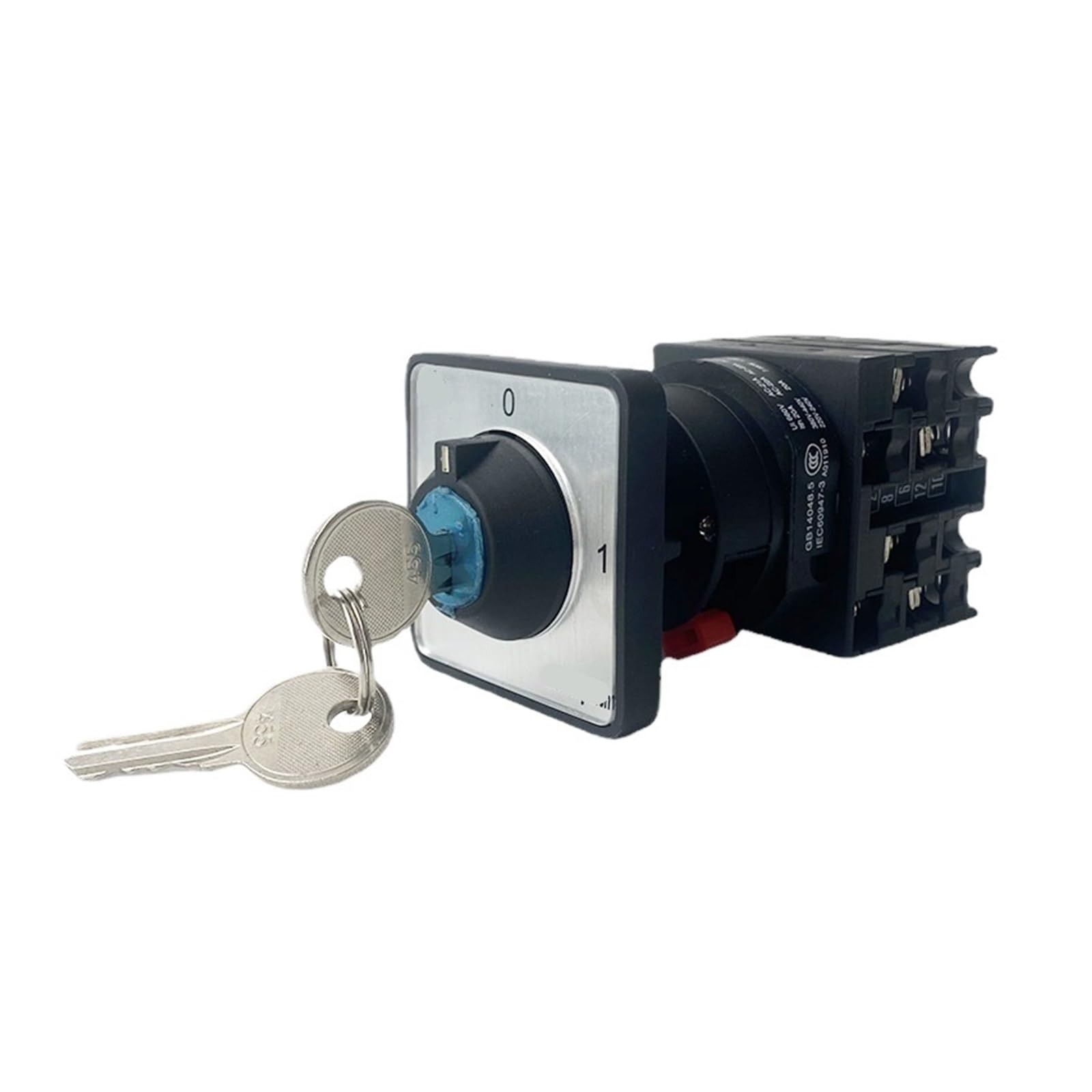 Nockenschalter 2 Positionen EIN-AUS (0-1) mit Schlüssel 3 Pole 690 V 20 A Wahlschalter Drehumschaltung Steuerkreis elektronischer Starter YMW42S-20/3