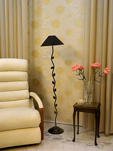 Image of Leaf Floor LAMP with BLK Shade