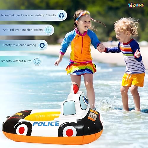 Image of Toyshine Inflatable Police Theme Swimming Pool Tub Tube Water Play Centre Toy for Kids - 78 x 58 Cms