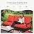 Sophia & William Patio Furniture Set, 4 Piece Metal Outdoor Conversation Set with 3-Seater Outdoor Couch, 2 Swivel Chairs, 1 Coffee Table for Outdoor Seating, Backyard, Porch(Red)