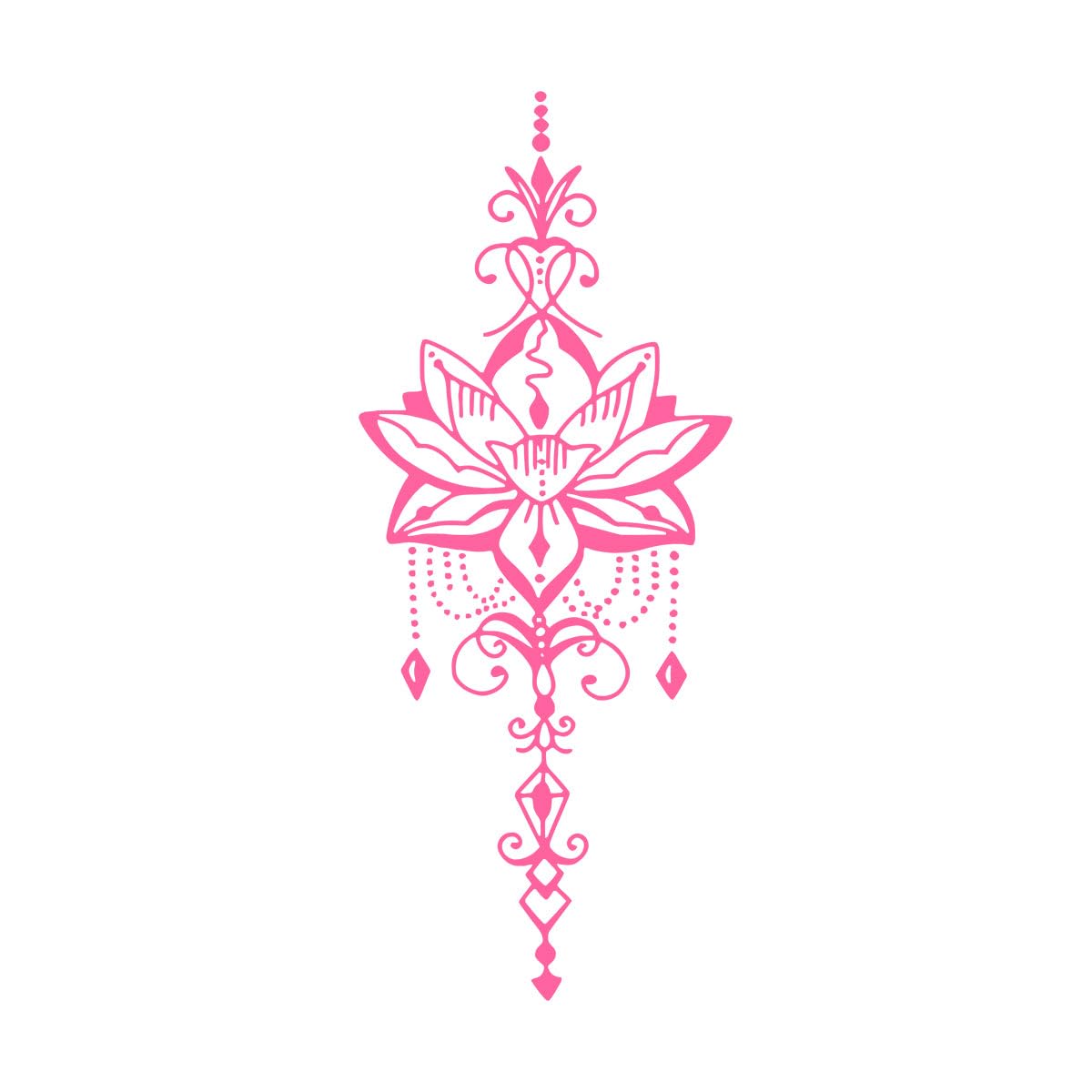Mandala Lotus Arrow Yoga Studio Wall Sticker Living Room Bedroom Lotus Flower Wall Decal Vinyl Home Decor Large - 48x114cm — image 1