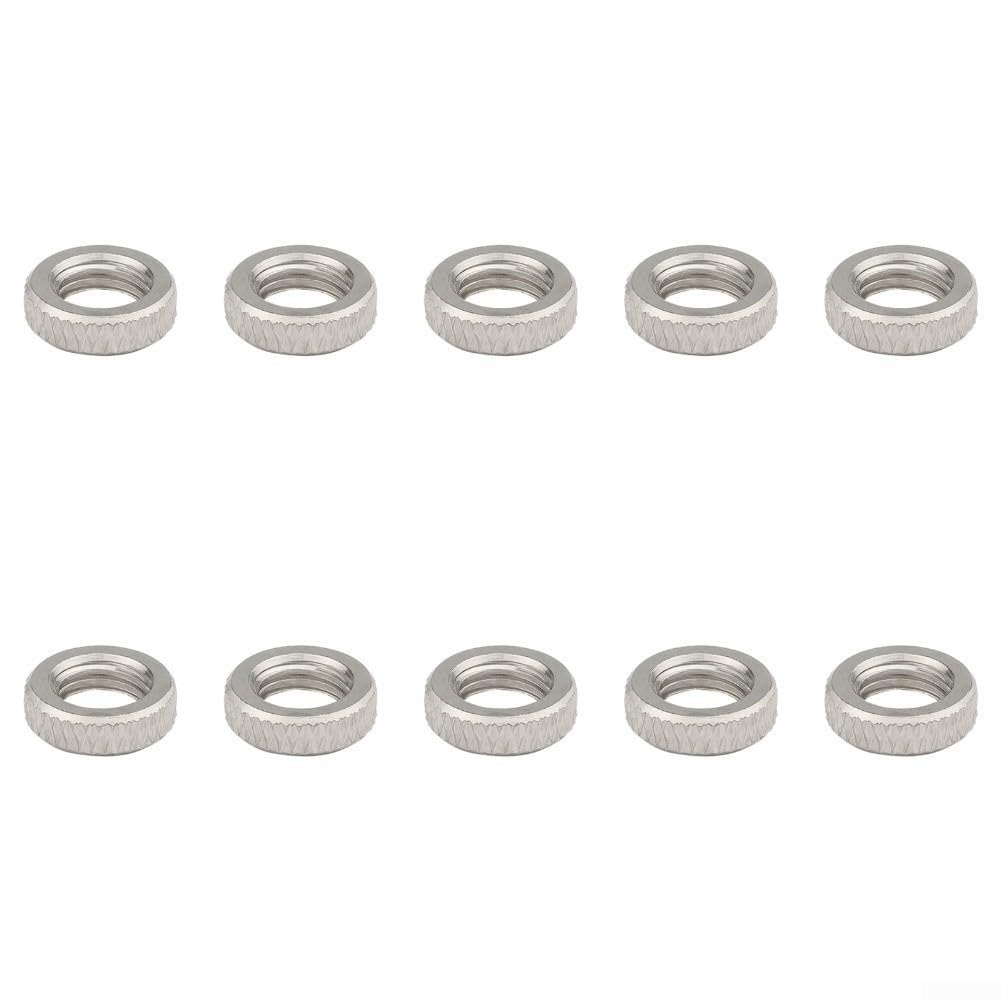 Pack of 10 Valve Locking Rings Made from Copper Alloy For FOR Secure Attachment on Bike Inner Tube Valves with Standardized Thread Matching (A)