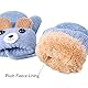 AIDIER Baby Winter Fäustlinge auf Schnur für 0-3 Jahre Kinder Niedlicher Bär Gestrickte Warm Handschuhe mit Fleece Gefüttert Kleinkind Hang Neck Fäustlinge für Baby Jungen Mädchen