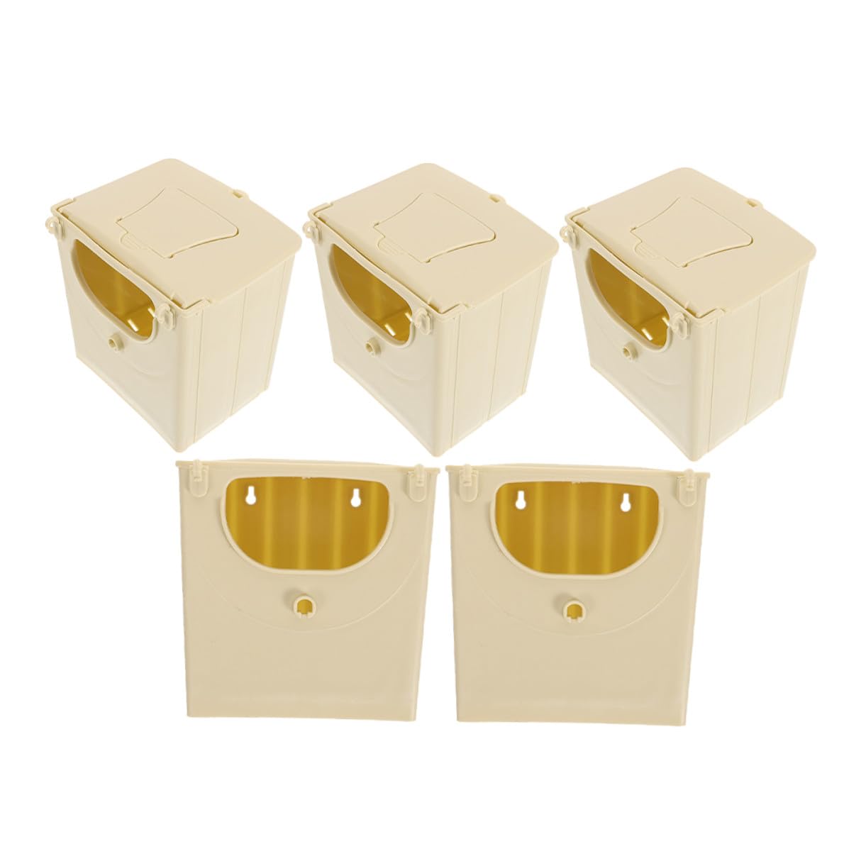 5 Cajas Nidos de Cría para Pájaros Pequeños de Plástico, Resistentes al Exterior, Caja Nido para Pájaros Decorativa y Segura, Suministros para Mascotas en Jaulas, Adecuado
