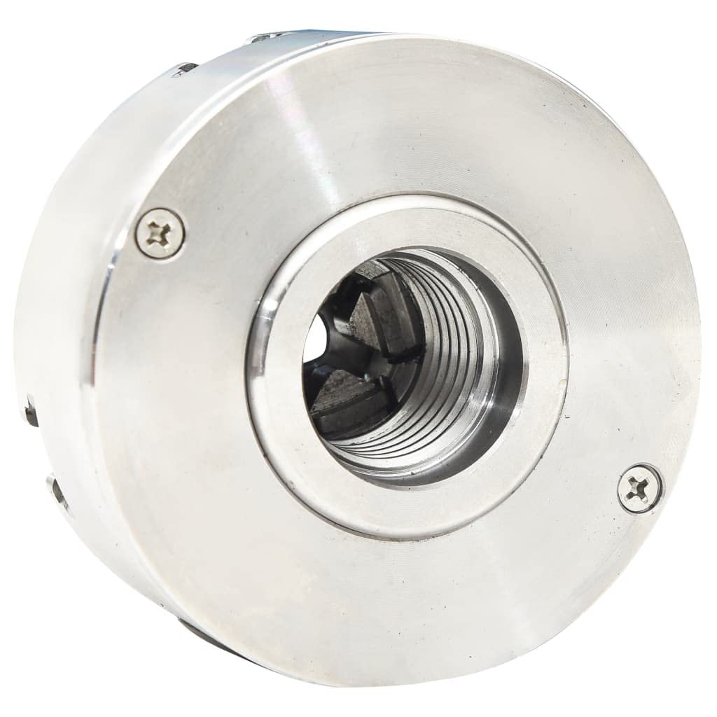 vidaXL Uchwyt tokarski, 4 szczęki, złącze M33, stal, srebrny, 96 mm