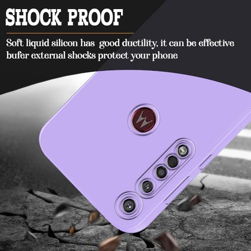 Image of Back Cover for Motorola Moto G8 Plus 4G | Full Camera Protection | Premium Liquid Silicon Case | Flexible Bumper Case for Motorola Moto G8 Plus 4G (Purple)