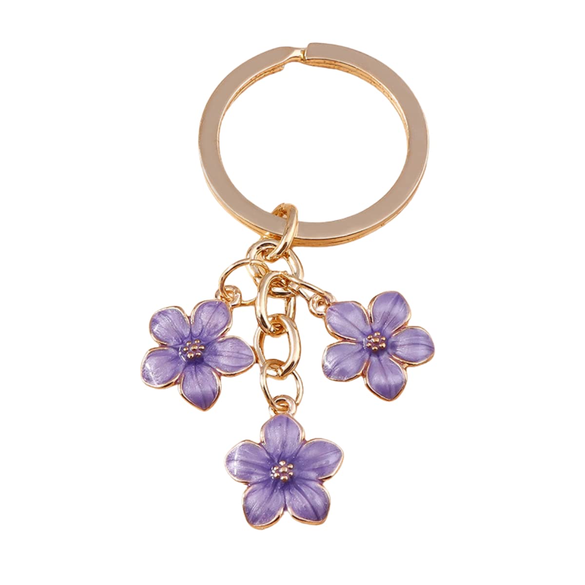 Fuqimanman2020 Daisy Enameled Keychain with Tassel